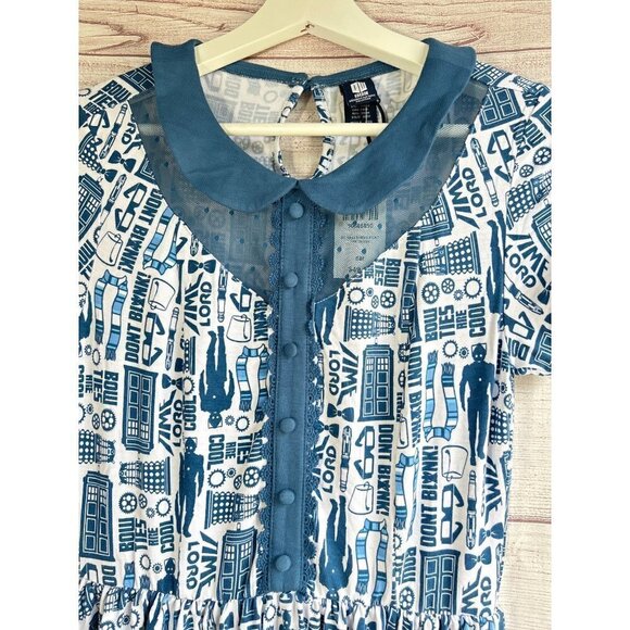 Hot Topix Dr. Who Flare Dress Size Small NWT - Picture 4 of 9